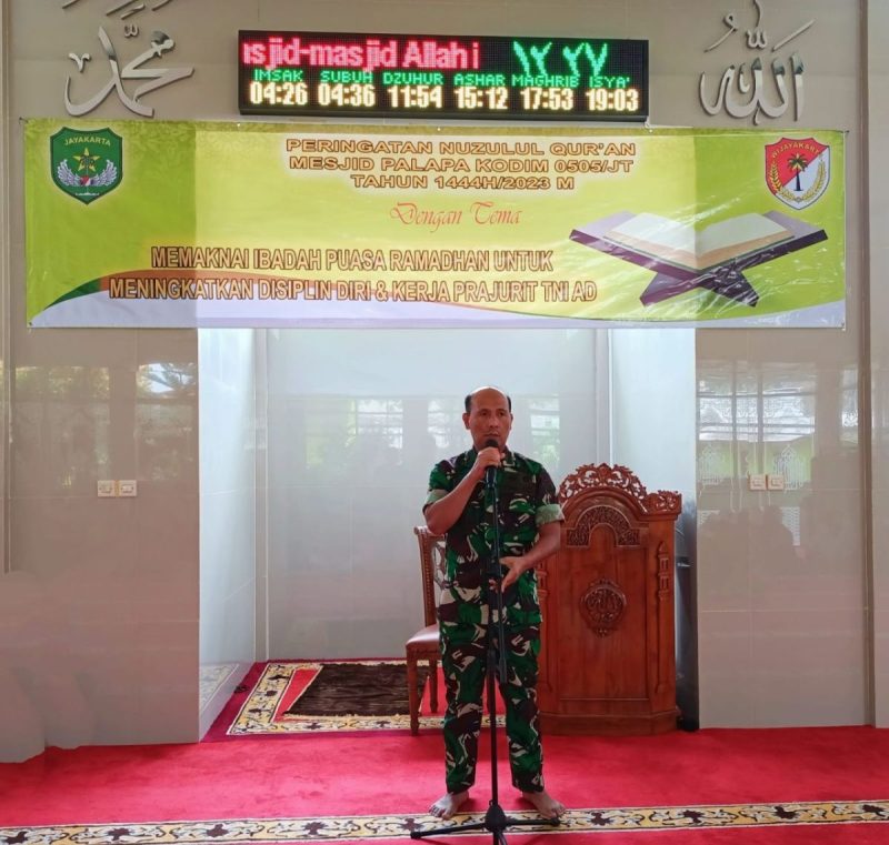 Kodim 0505/JT Peringati Nuzulul Qur’an Untuk Mencinta Alquran