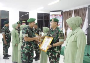 Dandim Pimpin Acara Korp Raport Pelepasan Pindah Satuan di Makodim 0507/Bekasi