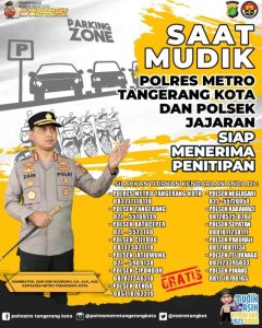 Polres Metro Tangerang Kota Buka Layanan Titip Kendaraan Gratis Selama Lebaran