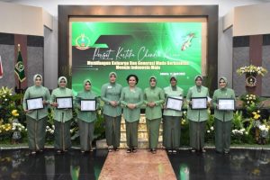 Dalam Perayaan HUT Persit KCK ke 77 Tahun Cabang XV Kodim 0501 PD Jaya Raih 2 Trofy Juara Tingkat PD