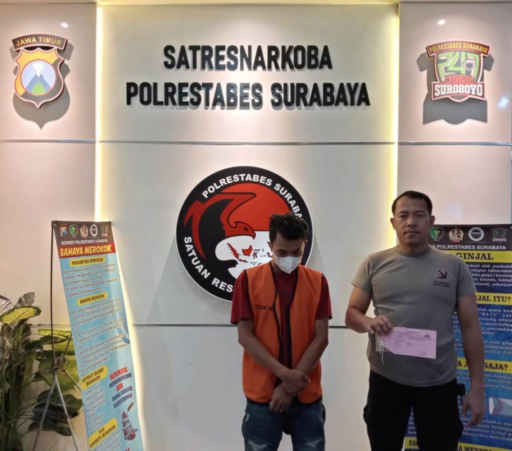 Satreskoba Polrestabes Surabaya Tangkap Warga Pogot Jaya, Amankan 6 Pokset Sabu Sabu