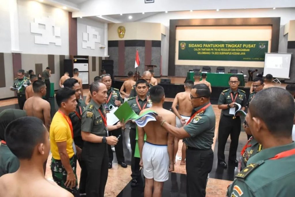 Sidang Pantukhir Tingkat Pusat Calon Tamtama PK TNI AD Reguler dan Keagamaan Gel I TA 2023 Subpanpus Kodam Jaya