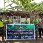 Kegiatan Amal Yonzipur 10 Kostrad Berbagi Untuk Warga Kurang Mampu, Sambut HUT Ke-62 Divif 2 Kostrad
