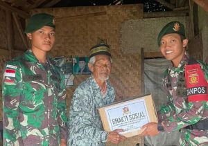 Latìhan Persiapan Tugas dan Beramal, Yonarmed 10 Kostrad Bagikan Sembako Gratis