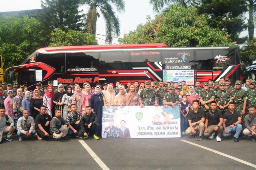 Kodam III/Siliwangi Gelar Mudik Gratis Bagi Prajurit dan PNS