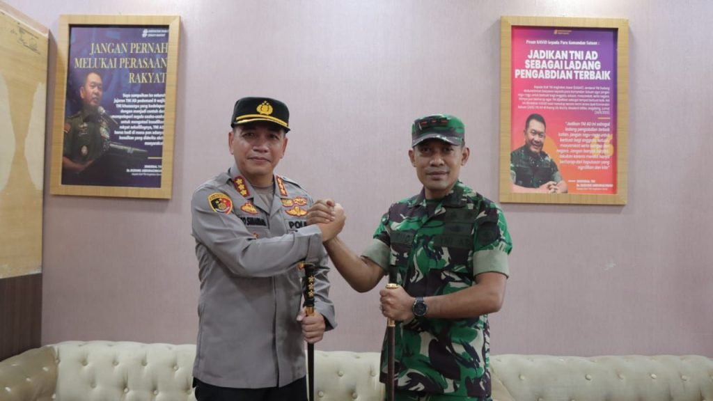 Silaturrahmi Kapolres Metro Jakarta Timur ke Dandim 0505/JT, Tingkatkan Sinergitas