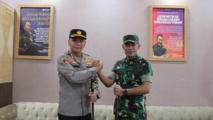 Silaturrahmi Kapolres Metro Jakarta Timur ke Dandim 0505/JT, Tingkatkan Sinergitas