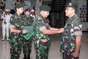 Pangdivif 1 Kostrad Pimpin Penyerahan Jabatan Asren dan Danbrigif Mekanis 14/MY Divif 1 Kostrad