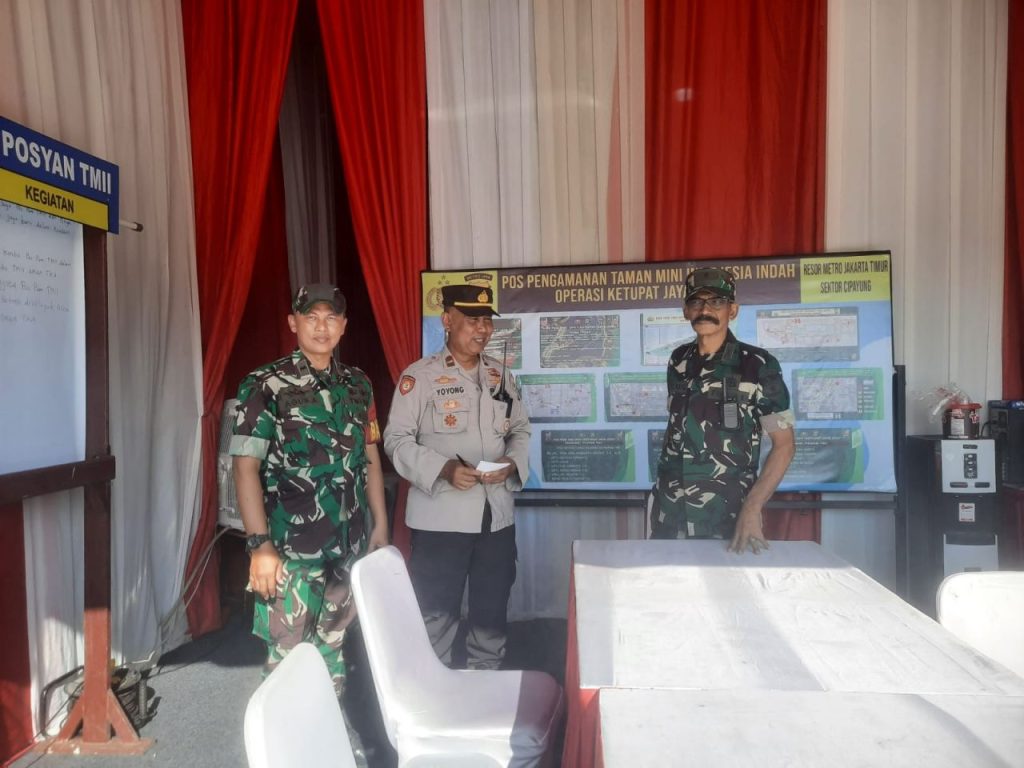Polres dan Kodim 0505/JT H+3 Gelar Apel Pengamanan Tempat Rekreasi TMII
