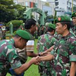 Dandim 0501 JP Letkol Inf. Bangun Siregar Pimpin Apel Pengecekan Personil Cuti Kembali Lebaran 1444 H