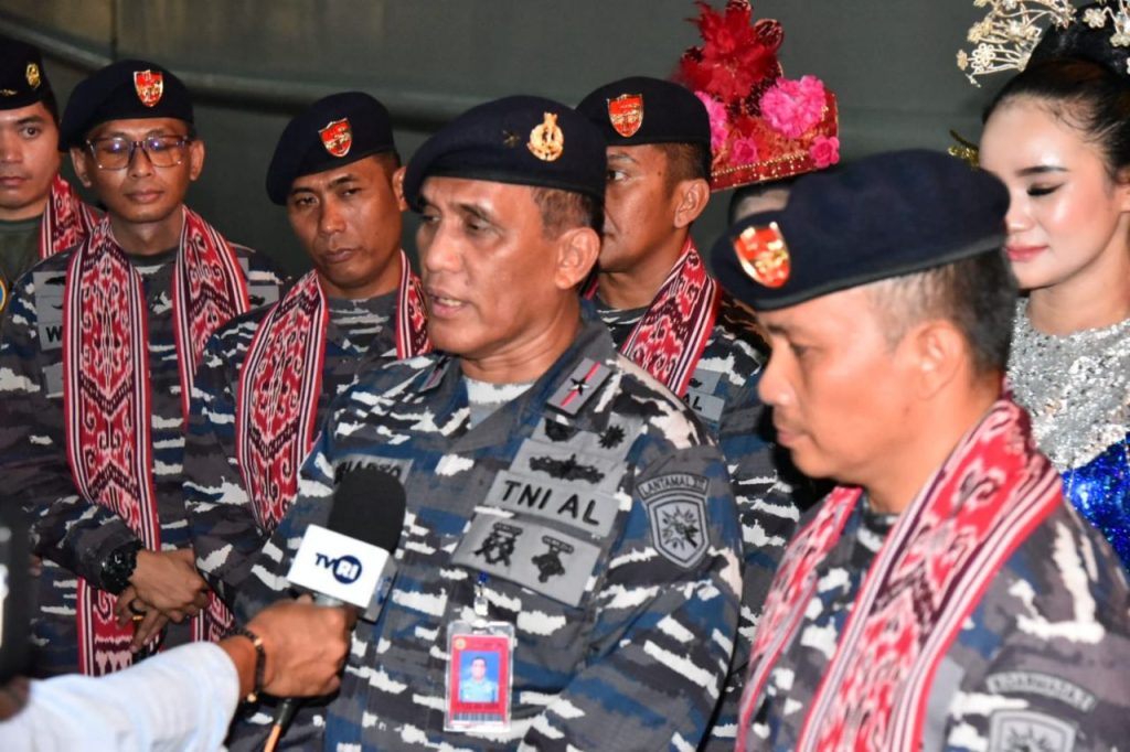 Danlantamal XII Sambut Kedatangan Satgas Operasi Trisila 2023