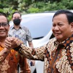 Menhan Prabowo Silaturahmi ke Menko Mahfud MD dan Muhadjir Effendy