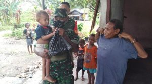 Kodim 1710/Mimika Melalui Koramil Jajaran Terus Dukung Program Penurunan Jumlah Stunting Di Wilayah Binaan