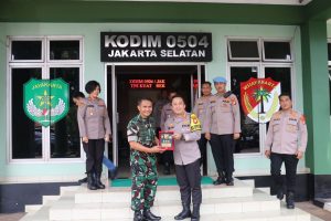 Sinergi TNI – POLRI, Kodim 0504/JS Terima Kunjungan dari Polres Jakarta Selatan