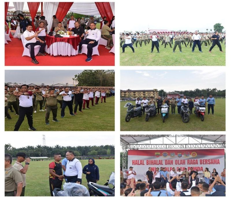 Danlantamal I Hadiri Halal Bihalal dan Olahraga Bersama TNI-Polri