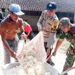 Sinergitas TNI Dengan Masyarakat, Babinsa Kanor Bojonegoro Bantu Bangun Rumah Warga