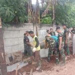 20 orang Satgas TMMD 116 Kodim 0507 Bekasi Lanjutkan Pekerjaan Pemasangan Udit Beton Di Jalan Sudih