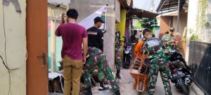 Semangat Gotong Royong, ASN Dan Linmas Bekasi Selatan Bantu Pengerjaan Fisik TMMD 116 Kodim 0507 Bekasi
