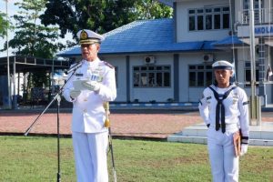 Prajurit dan PNS Lanal Lhokseumawe Laksanakan Upacara Hari Lahir Pancasila