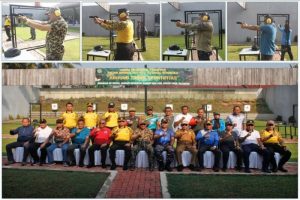 HUT Ke-37 Lanal Bengkulu, Gelar Lomba Menembak Pistol Executive Untuk Meningkatkan Sinergitas TNI-Polri dan Forkopimda