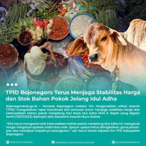 TPID Bojonegoro Terus Menjaga Stabilitas Harga dan Stok Bahan Pokok Jelang Idul Adha