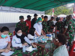 Dandim 1710/Mimika Dampingi Danrem 174/ATW Hadiri Bakti Sosial Yang Digelar PPAD