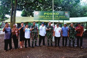 Danrem 052/Wijayakrama ,Brigjen TNI Putranto Gatot SH, S.Sos., M.M., meninjau pelaksanaan kegiatan TMMD ke 117
