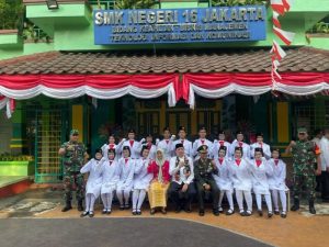 Danramil 01/Menteng, Sebagai Inspektur Upacara HUT Ke-78 RI di SMKN 16 Jakarta