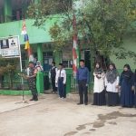 Koramil 03/Teluk Pucung Laksanakan Army Go To School Di MTS Bustanul Ibad/SMK Harapan Baru