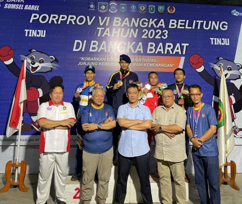 Jodi Ramadhan Personel Detasemen Gegana Raih Medali Emas pada Cabang Olahraga Tinju Porprov VI Babel