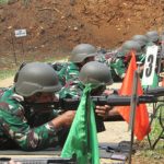 Prajurit Lanal Bandung Gelar Latihan Menembak dan Renang Militer Pada Uji Trampil Glagaspur P1 dan P2