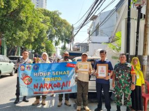 Babinsa Koramil 02/Sawah Besar Bersama Tiga Pilar Sosialisasi Bahaya Narkoba
