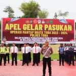 Menggelar Pasukan Operasi Mantap Brata 2023 2024 di Polres Toba Dalam Rangka Pengamanan Pemilu Tahun 2024
