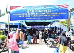 Sambut Hari Armada RI, Lantamal I Gelar Bakti Sosial di Kampung Bahari Nusantara Desa Paluh Kurau