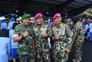 Pangdam Jaya Hadiri Acara HUT Ke-78 dan Serah Terima Jabatan Komandan Korps Marinir