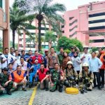 Babinsa Koramil 07/Kemayoran Monitoring Pelaksanaan Latihan Fire Drill