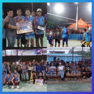 Pertandingan Final Turnamen Bola Volly Desa Penilikan Sp 4, Peninjauan OKU, Dihadiri Mirza Gumay