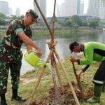 Jaga Keseimbangan Ekosistem Alam Koramil 05/Tanah Abang Melaksanakan Penanaman Pohon Serentak