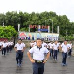 Olahraga Bersama Dalam Rangka HUT Ke-61 Korps Wanita Angkatan Laut di Lanal Tarempa