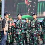 Komandan Beserta Prajurit Lanal Bandung Ikuti Apel Kesiapsiagaan Penanggulangan Bencana Alam TA. 2023