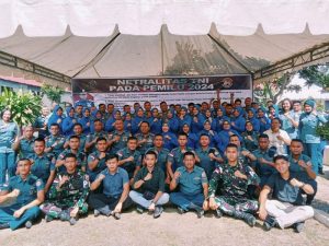 Menghadapi Pemilu Tahun 2024, Prajurit Bersama Keluarga Besar Lanal Bintan Menerima Penyuluhan Netralitas TNI