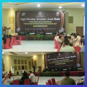 Peran Media dalam Mendukung Penyebaran Informasi Pemilu dan Kepemiluan, KPU OKU Gelar Coffe Morning Bersama Awak Media