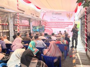 Merajut Kebersamaan Menuju Pemilu Damai, Danramil Matraman Berikan Materi Wasbang