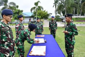 Jelang Penerimaan Prajurit TNI AL TA. 2024, Panitia Daerah Lanal Sabang Laksanakan Penandatanganan Pakta Integritas