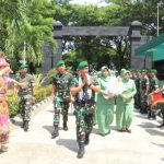 Danrem 051/Wkt Brigjen TNI Riyanto, S.I.P Giat Kunjungan Kerja Perdana Bersama Ketua Persit di Kodim 0509/Kab. Bekasi