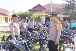 Kapolres Toba AKBP Wahyu Indrajaya S.H , S.IK Pimpin Pengecekan Kendaraan Dinas Jelang Pemilu 2024
