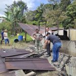Satu Unit Rumah Semi Permanen Hangus Terbakar Di Kec.Pintu Pohan Meranti Kab.Toba