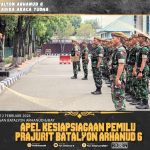 Prajurit Batalyon Arhanud 6/BAY Gelar Apel Kesiapsiagaan Serta Menyikapi Situasi Pemilu 2024