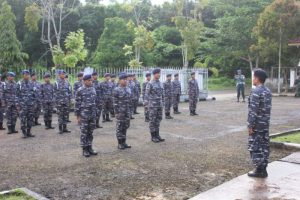 Demi Terciptanya Pemilu Aman dan Kondusif, Lanal Nias Laksanakan Apel Kesiapsiagaan Prajurit