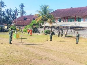 Panas Terik Menyengat Kulit Peserta Gladi Bersih Berapi Api